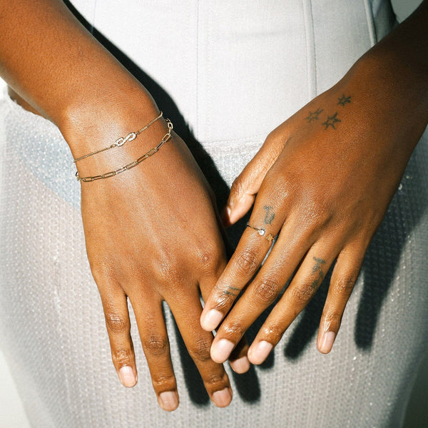 Pavé Initial Chain Bracelet