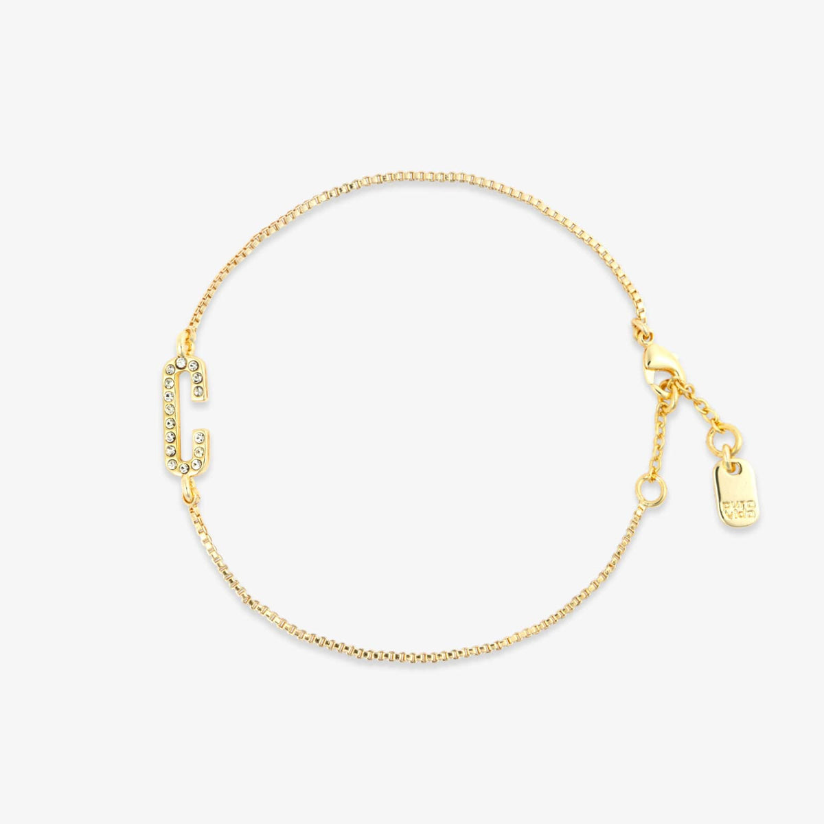 Pavé Initial Chain Bracelet