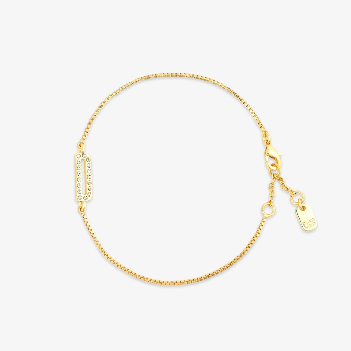 Pavé Initial Chain Bracelet