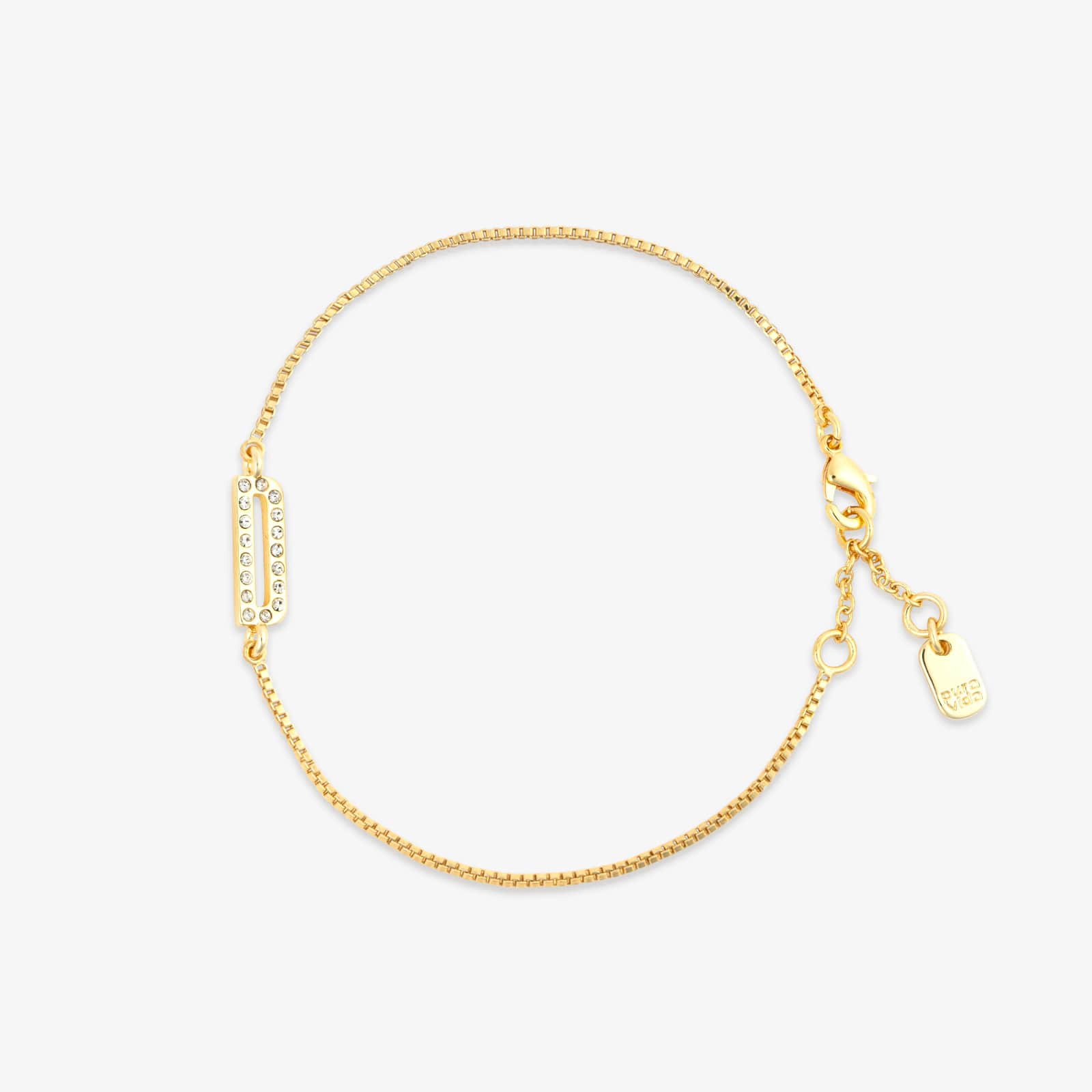 Pavé Initial Chain Bracelet