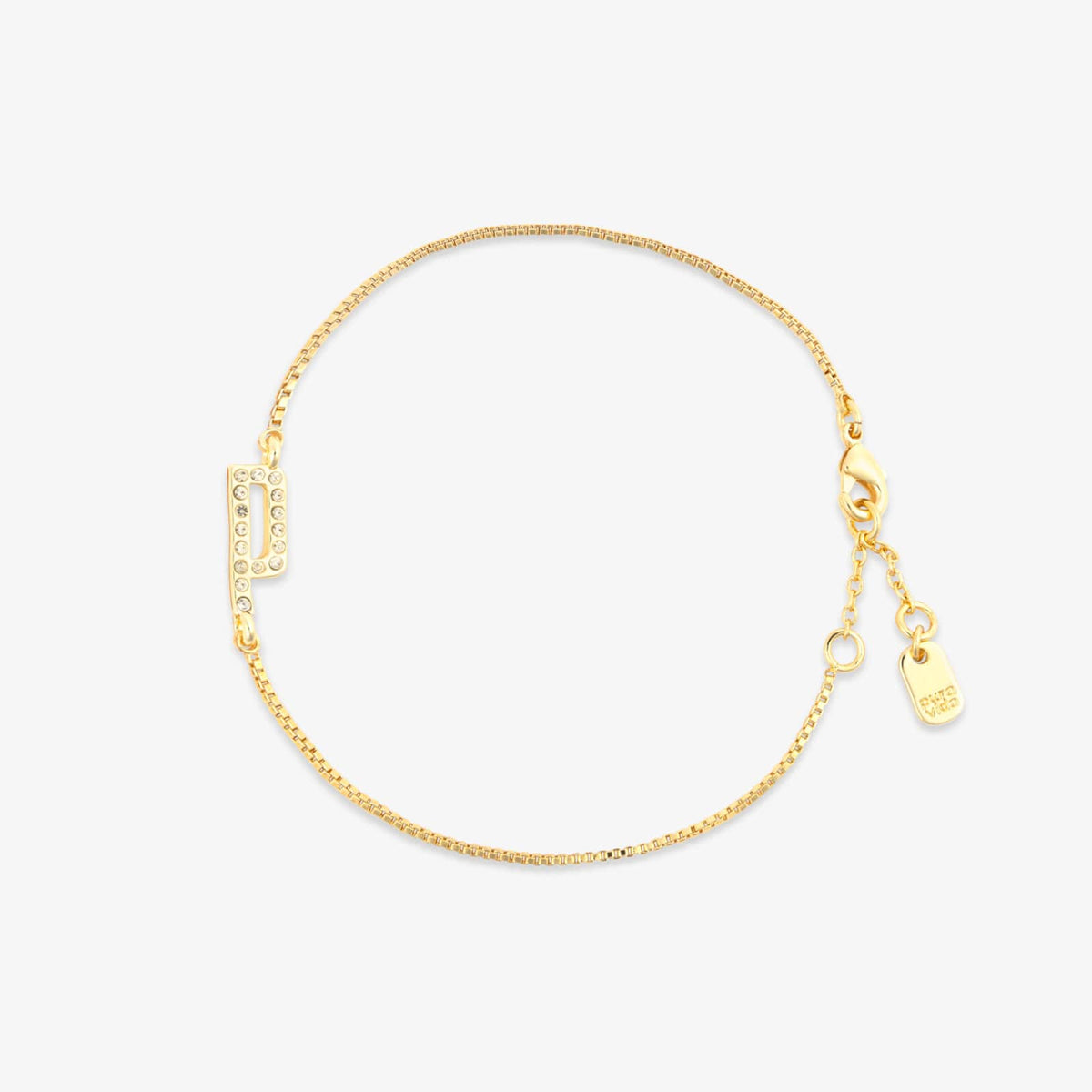 Pavé Initial Chain Bracelet