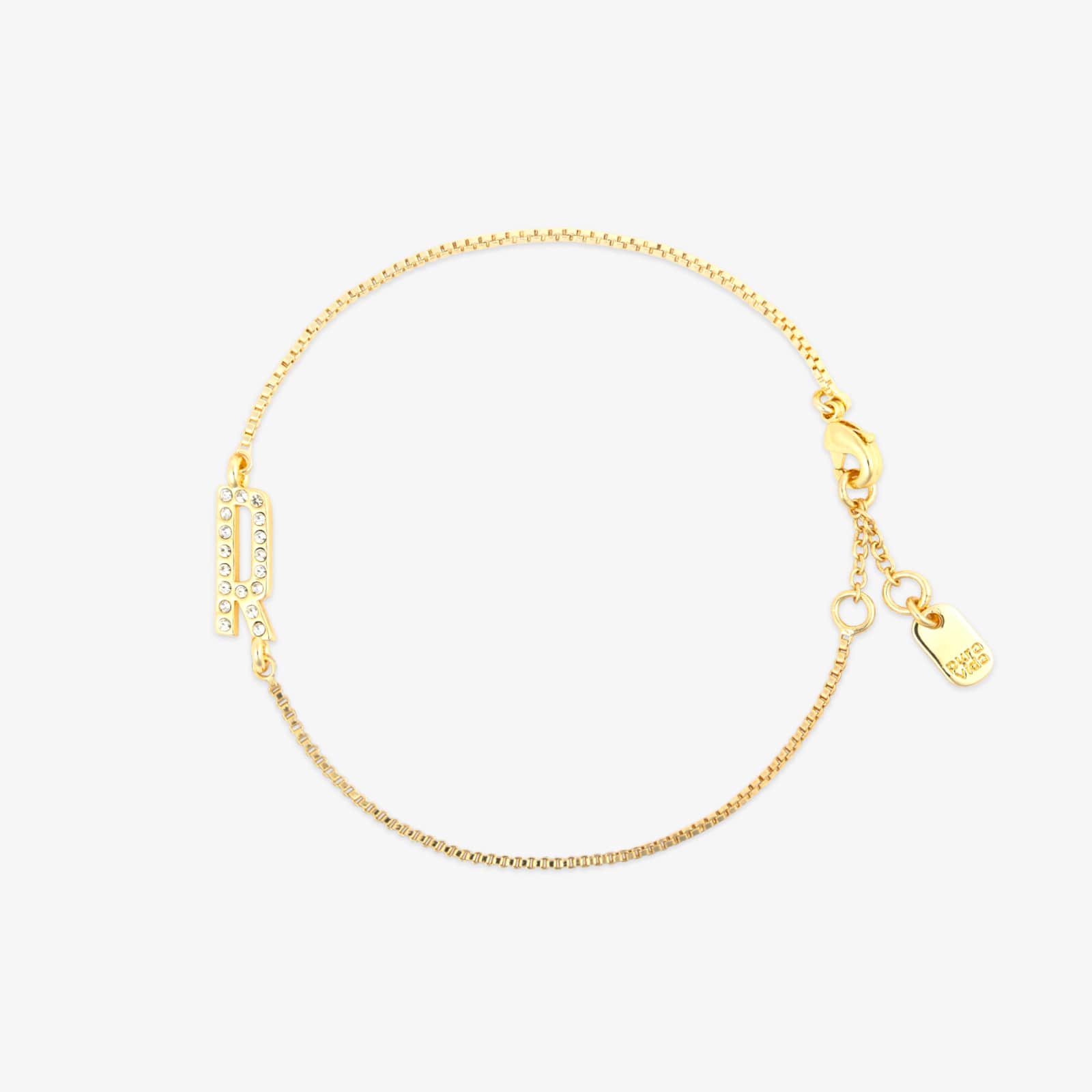 Pavé Initial Chain Bracelet