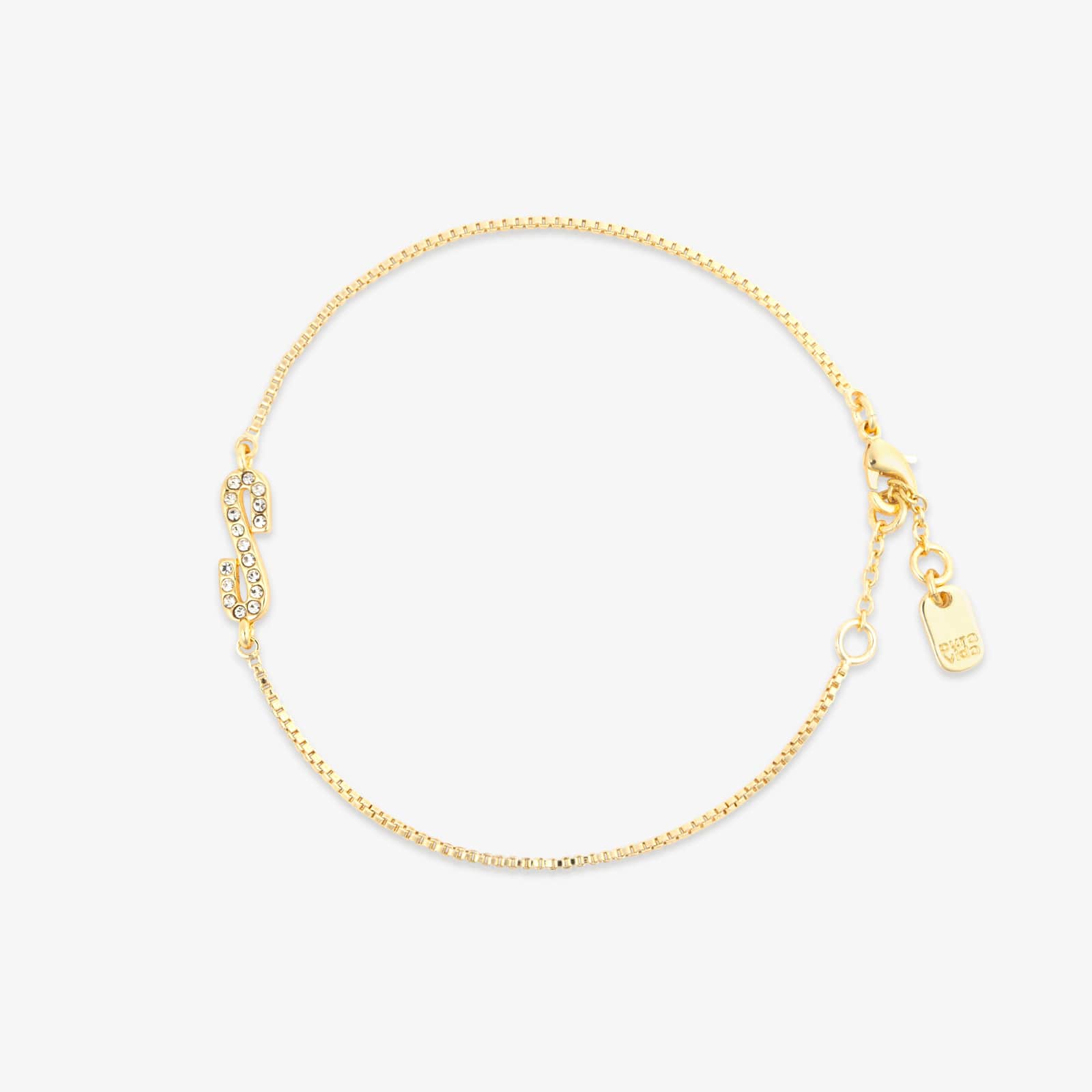 Pavé Initial Chain Bracelet