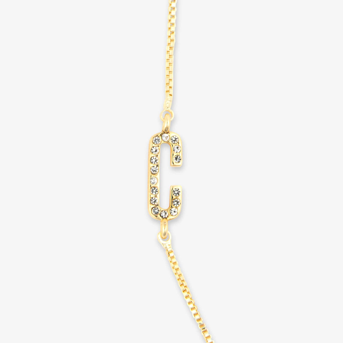 Pavé Initial Box Chain Choker