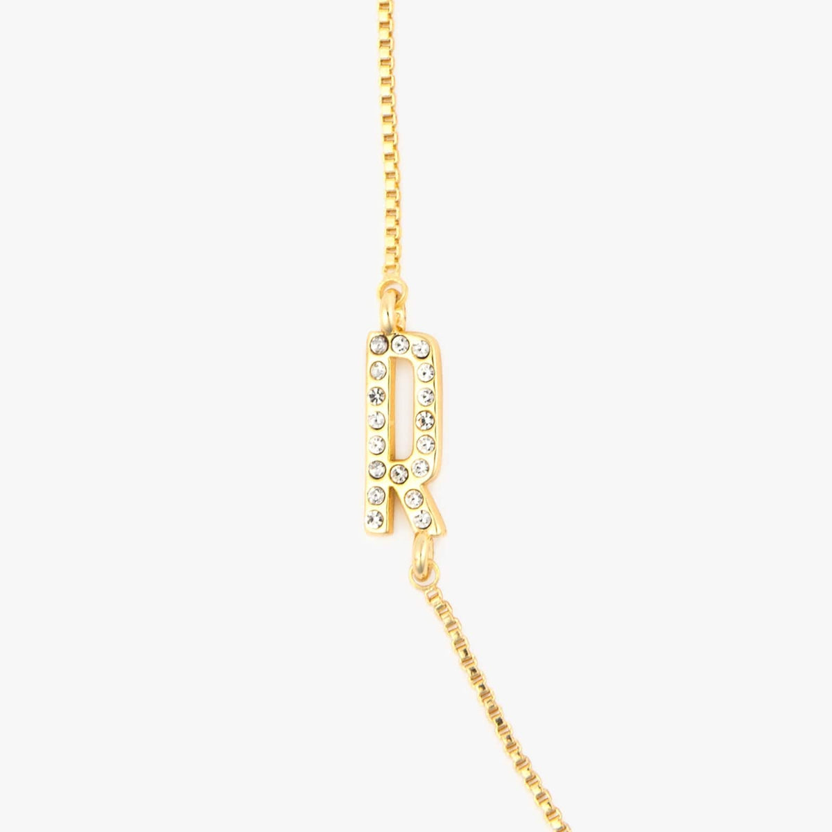 Pavé Initial Box Chain Choker