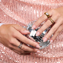 Wavy Pavé Ring Stack