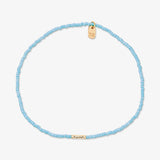Turquoise Seed Bead Stretch Anklet