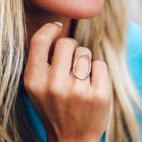 Silver Oval Open Ring Gallery Thumbnail