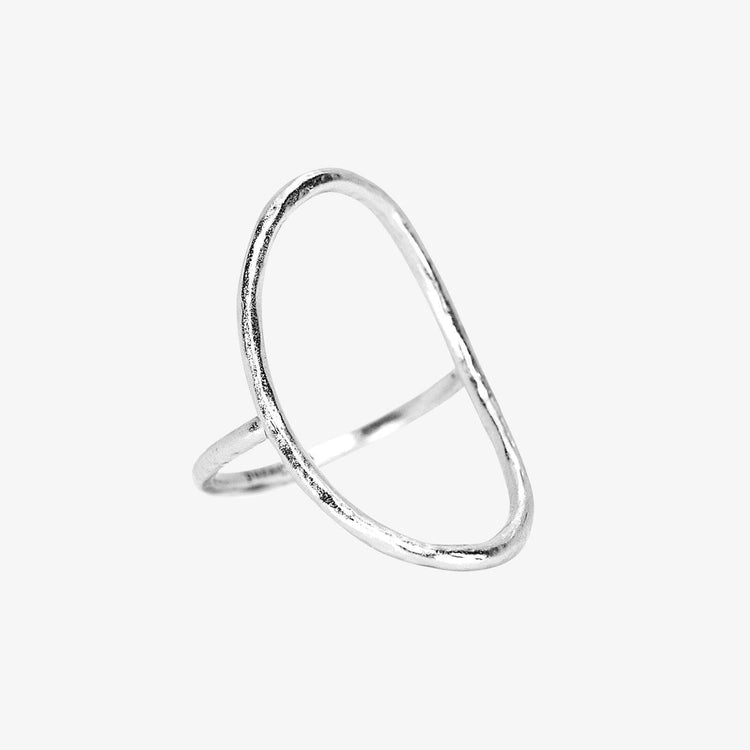 Silver Oval Open Ring