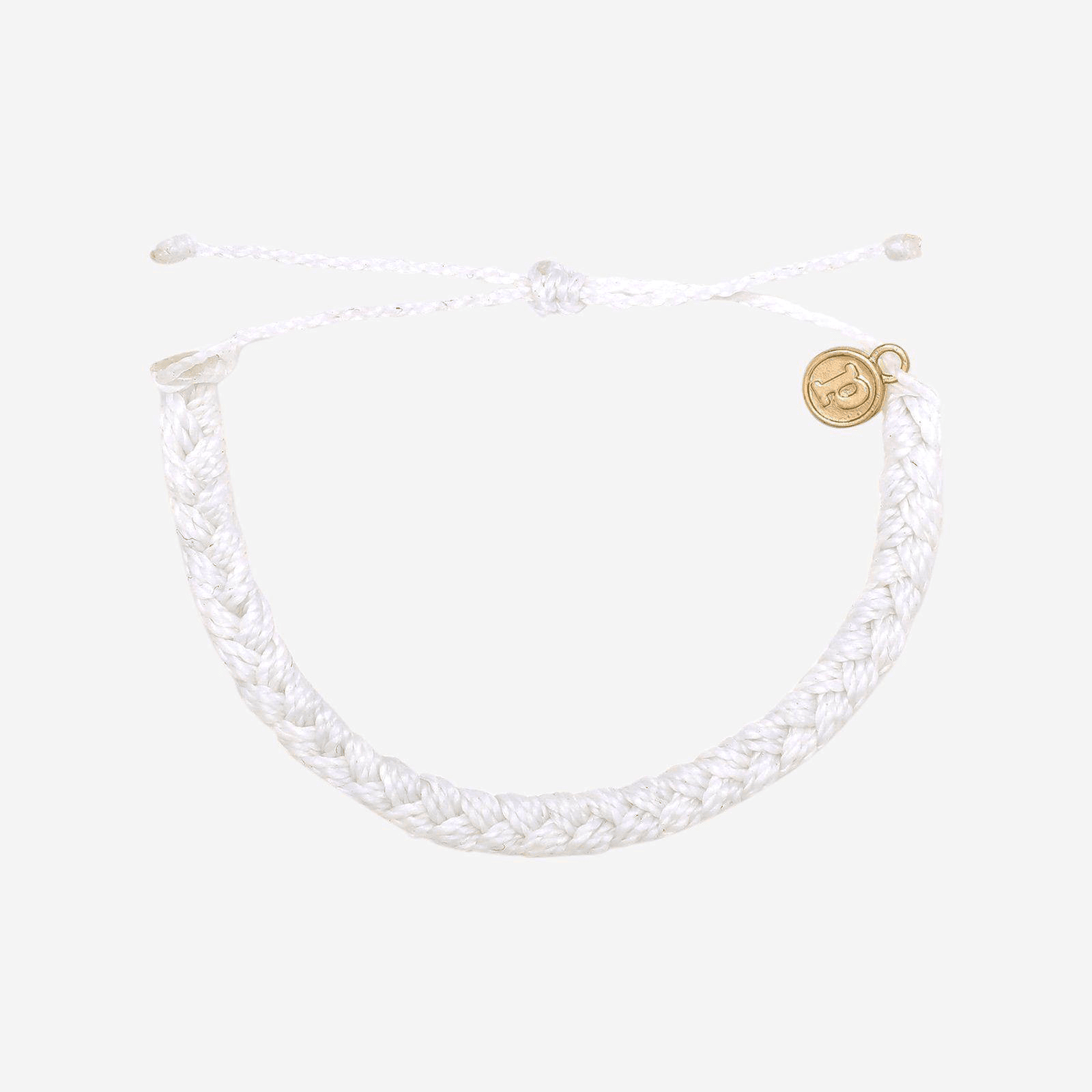 Solid Braided Bracelet - White