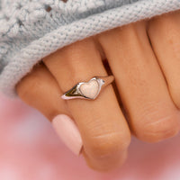 Stone Heart Signet Ring Gallery Thumbnail