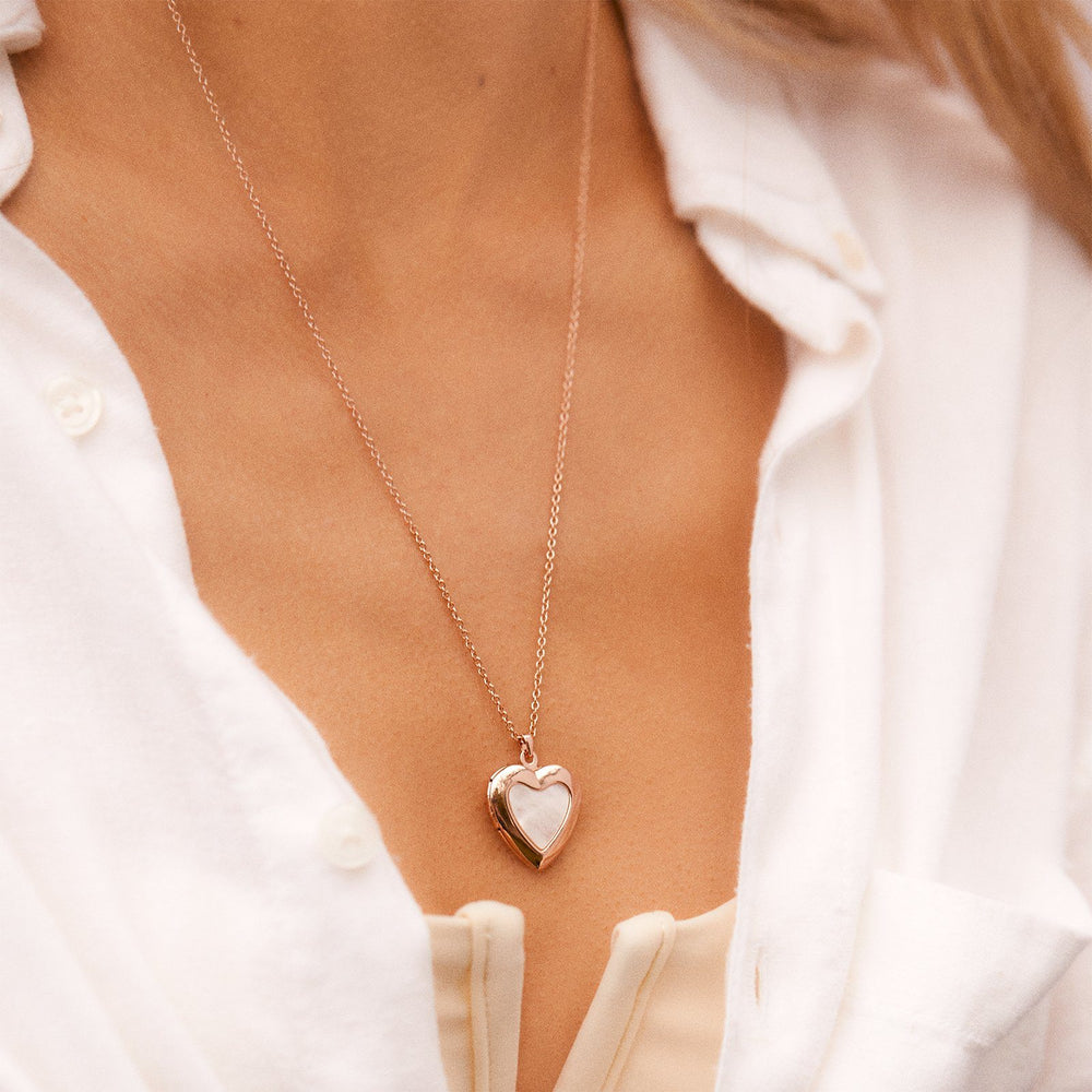 Stone Heart Locket Necklace 8