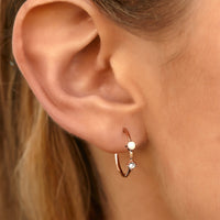 Opal Hoop Earrings Gallery Thumbnail