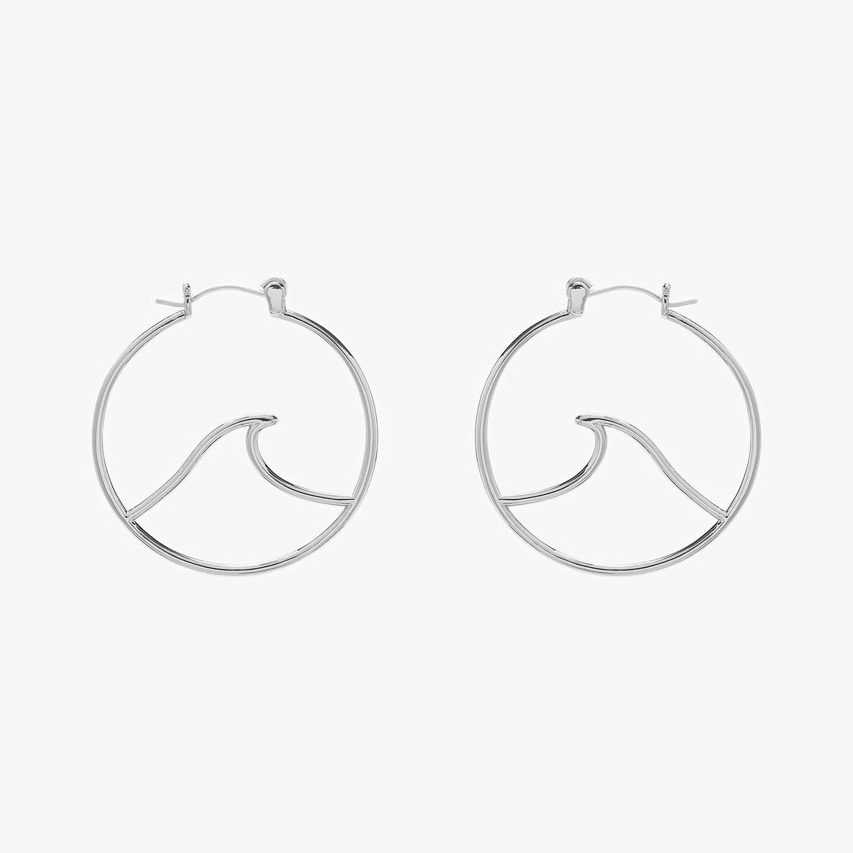 Large Wave Hoop Earrings