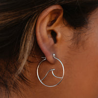 Large Wave Hoop Earrings Gallery Thumbnail