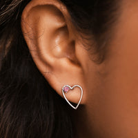 Sweetheart Stone Earrings Gallery Thumbnail