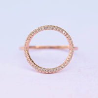 Pave Open Circle Ring Gallery Thumbnail