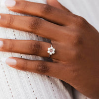Bitty Pearl Flower Ring Gallery Thumbnail