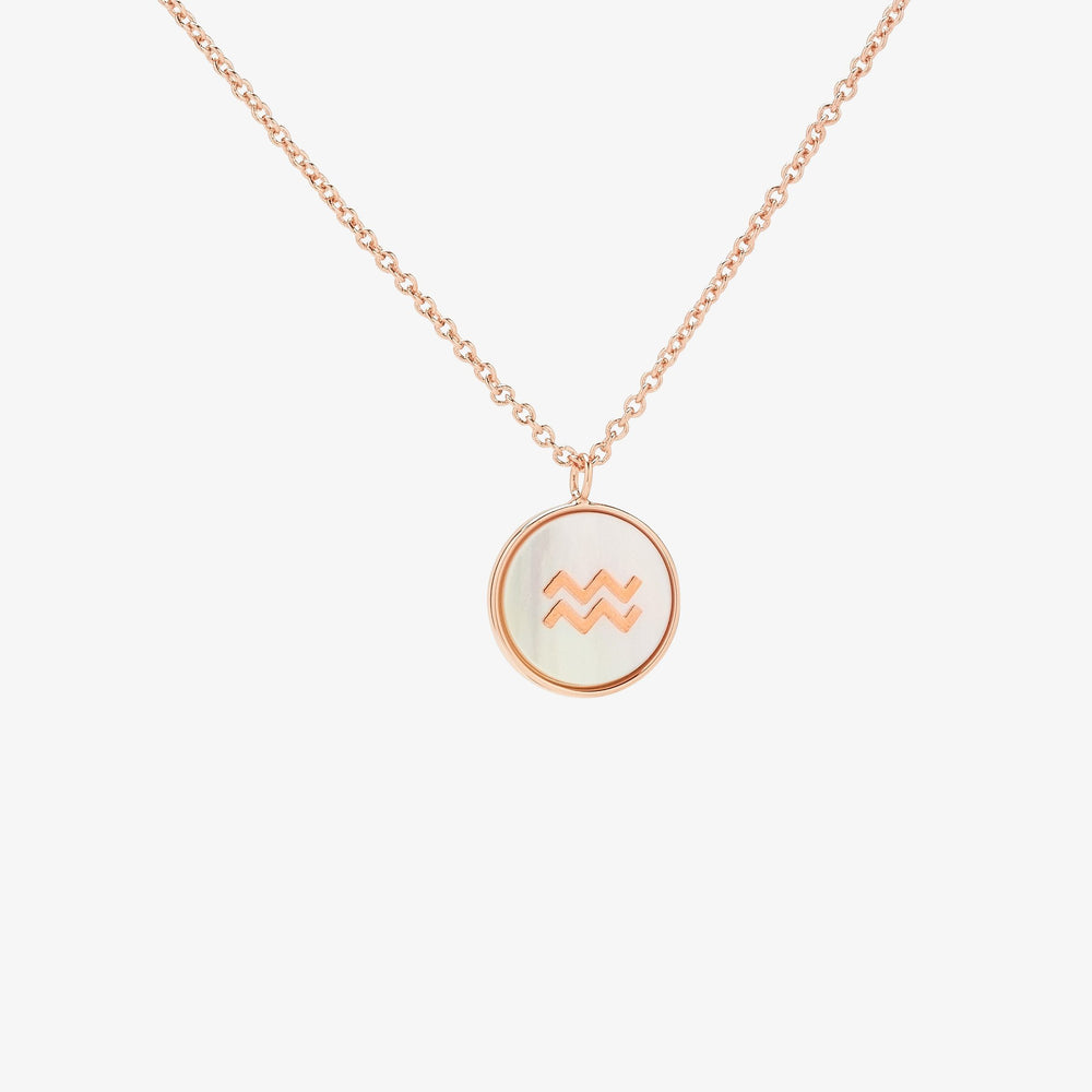 Zodiac Mother of Pearl Necklace 1