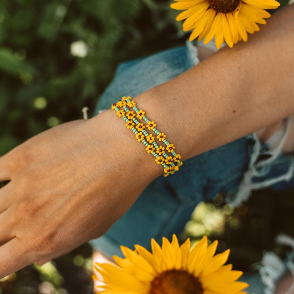 Sunflower Bracelet – Mementomoridesignsnyc