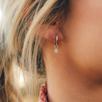 Star Hoop Earrings Gallery Thumbnail