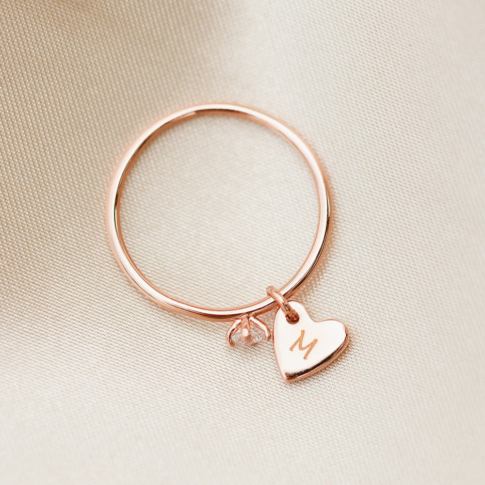 Engravable One Heart Ring | Rose Gold Metal | Custom Personalized Matching Couple or Friendship Rings for Girls & Women with Name | Puravida