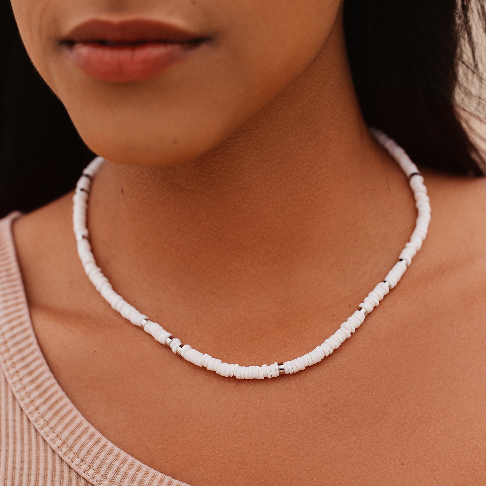 Seashell Necklace Choker Puka Shell Choker