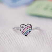 Pastel Vintage Heart Ring Gallery Thumbnail