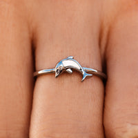 Mother of Pearl Dolphin Ring Gallery Thumbnail