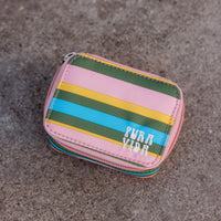 Mini Pink and Green Striped Jewelry Case Gallery Thumbnail