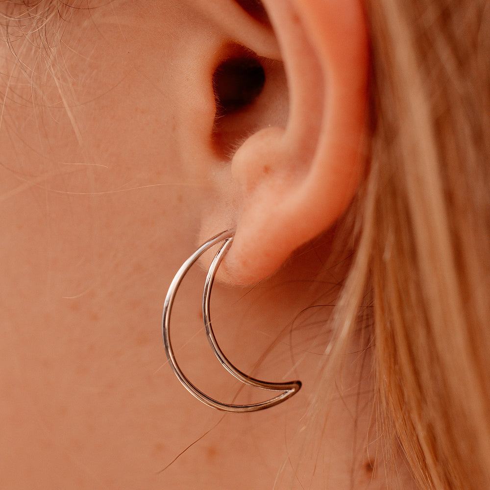 Crescent Hoop Earrings 4