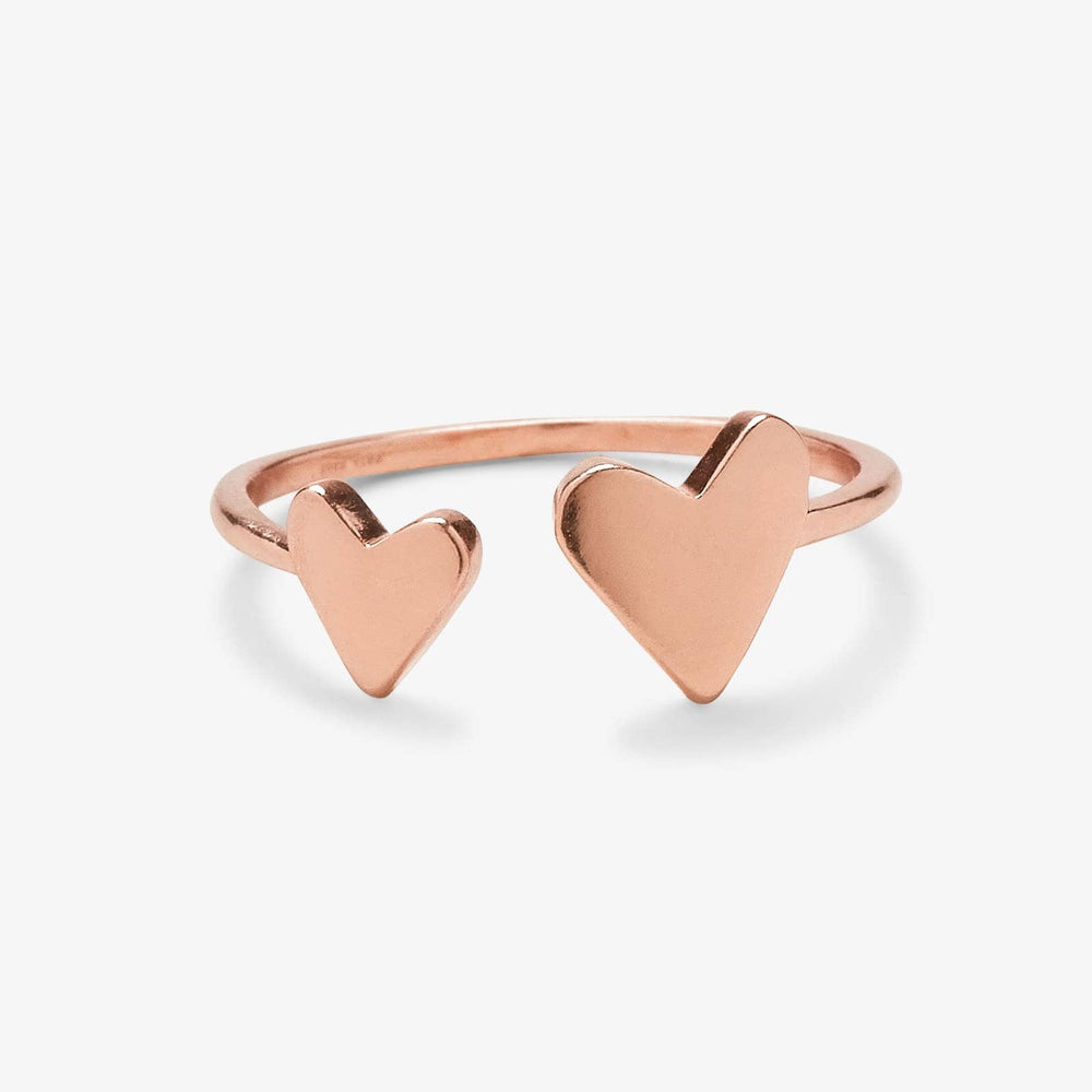 Two Hearts Open Ring 3