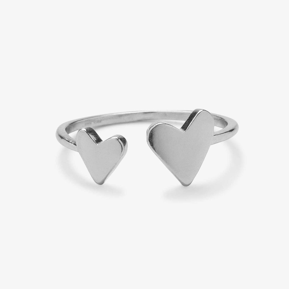 Two Hearts Open Ring 1