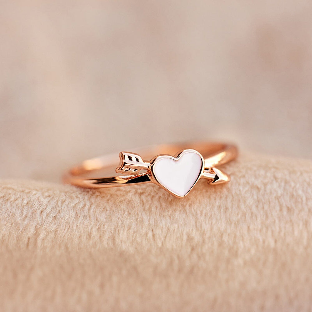 Love Struck Diamond Heart Ring 14K White Gold
