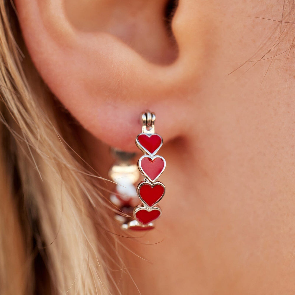 Love Hearts Hoop Earrings 3