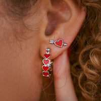 Love Hearts Hoop Earrings Gallery Thumbnail