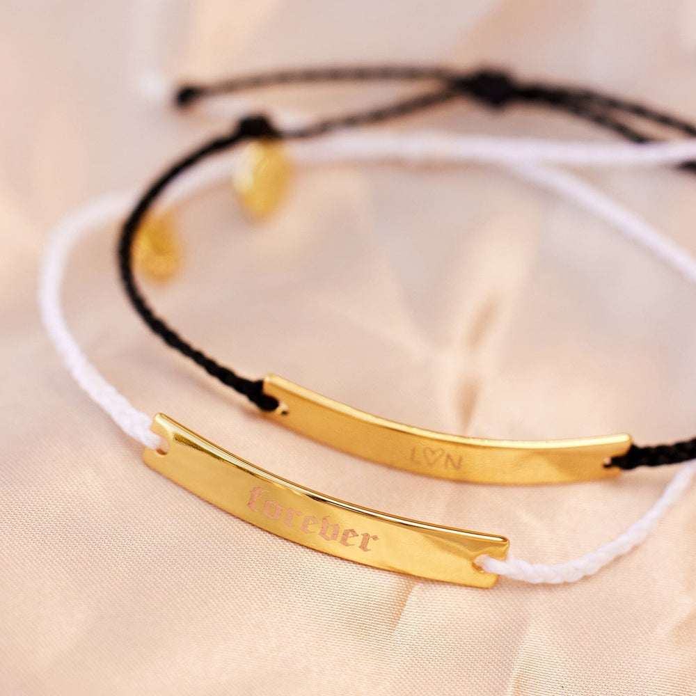 Personalized Bar Bracelet Custom Engraved Name Gold Bar 
