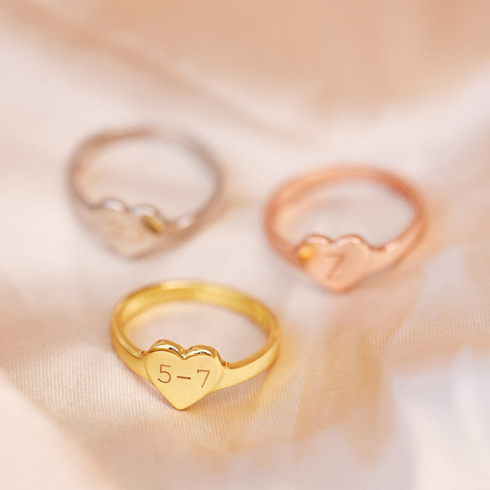 Engravable One Heart Ring 14