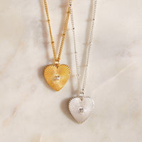 Sunburst Heart Necklace Gallery Thumbnail