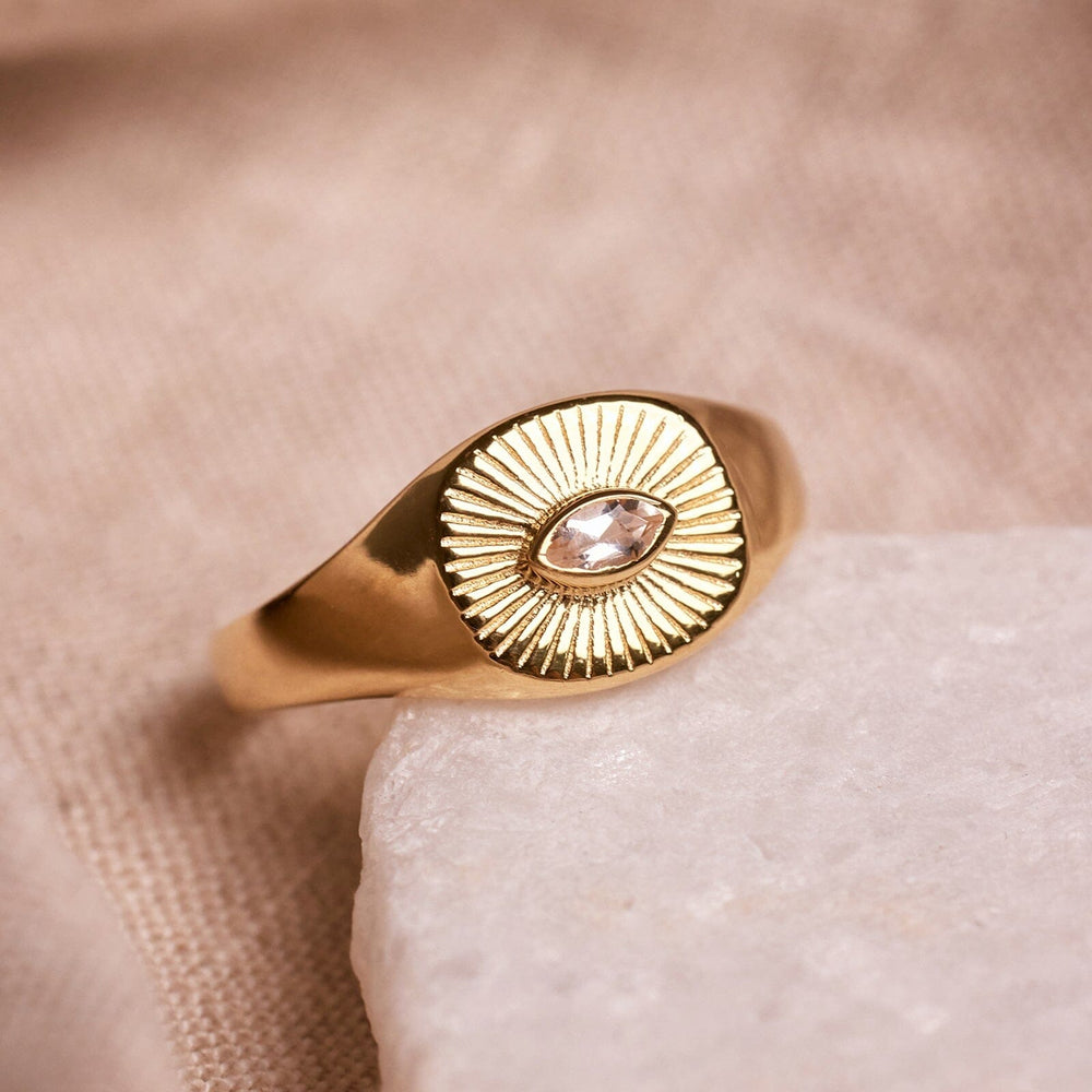 Rose Gold Finish Swarovski Cat Eye Ring Design by ESME at Pernia's Pop Up  Shop 2024