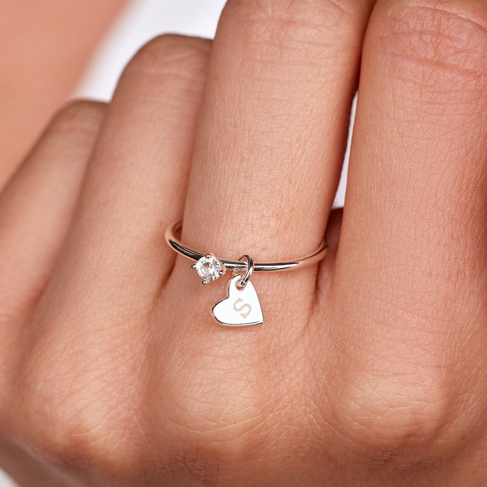Demi-Fine Engravable Heart Ring 4