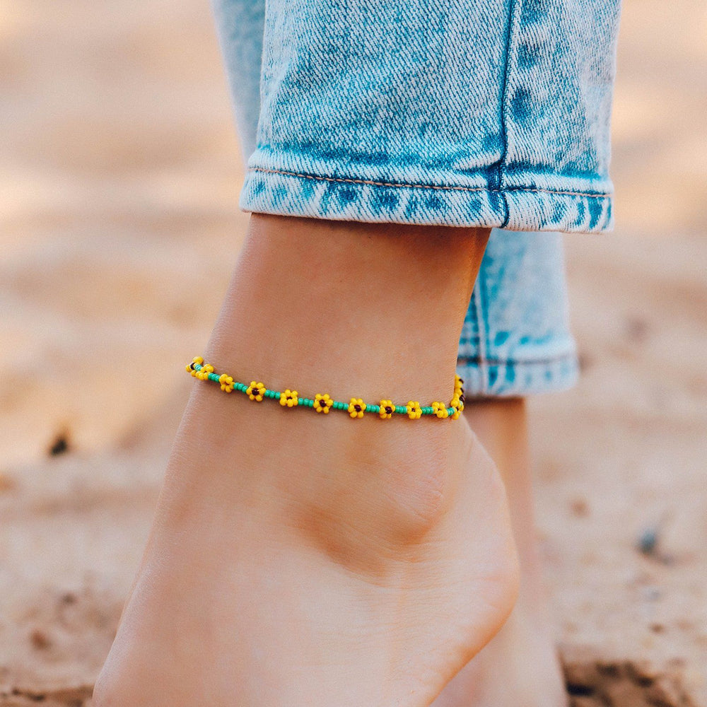 Sunflower Seed Bead Anklet 3