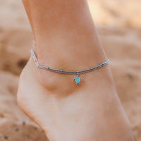 Double Chain Turtle Anklet Gallery Thumbnail