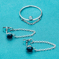 Mood Chain Wrap Earrings & Ring Set Gallery Thumbnail