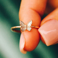 Butterfly In Flight Ring Gallery Thumbnail