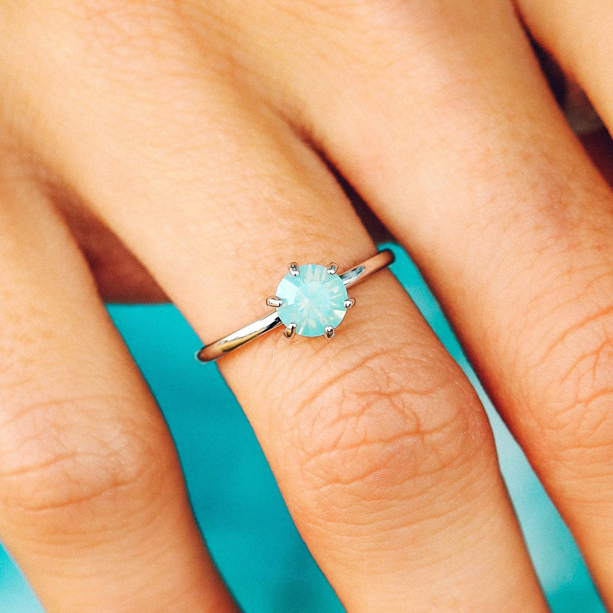 Iridescent Stone Ring