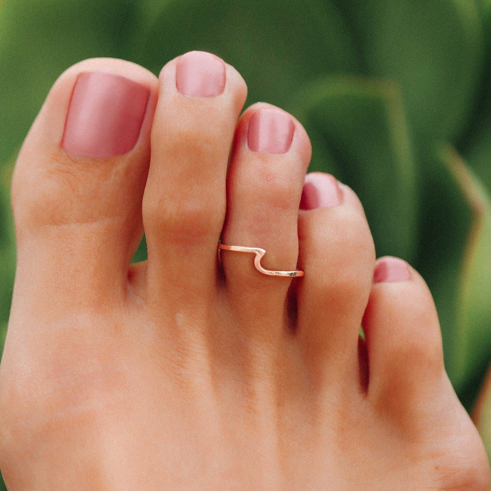 Wave Toe Ring 2