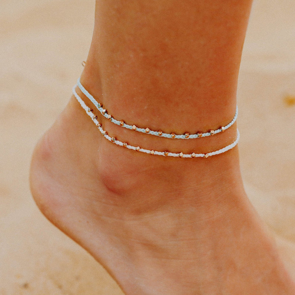 Rose Gold Stitched Beaded Anklet 5