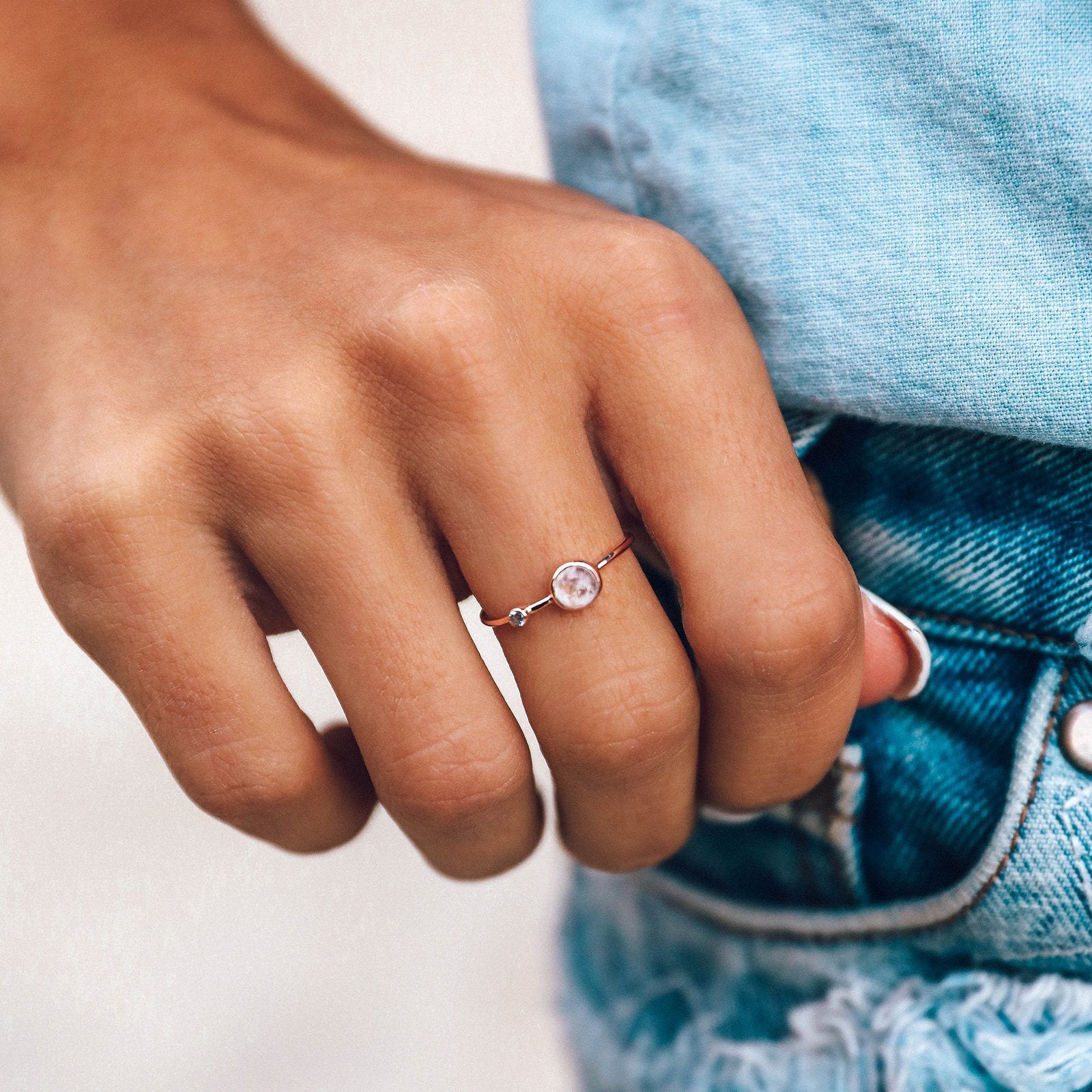 Inolah: Natural Round Cut Three Stone Diamond Halo Engagement Ring | Ken &  Dana Design