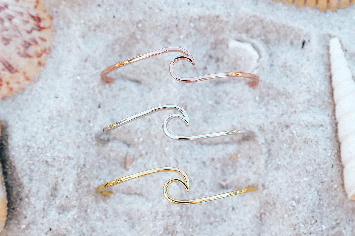 Gold Wave Cuff Bracelet